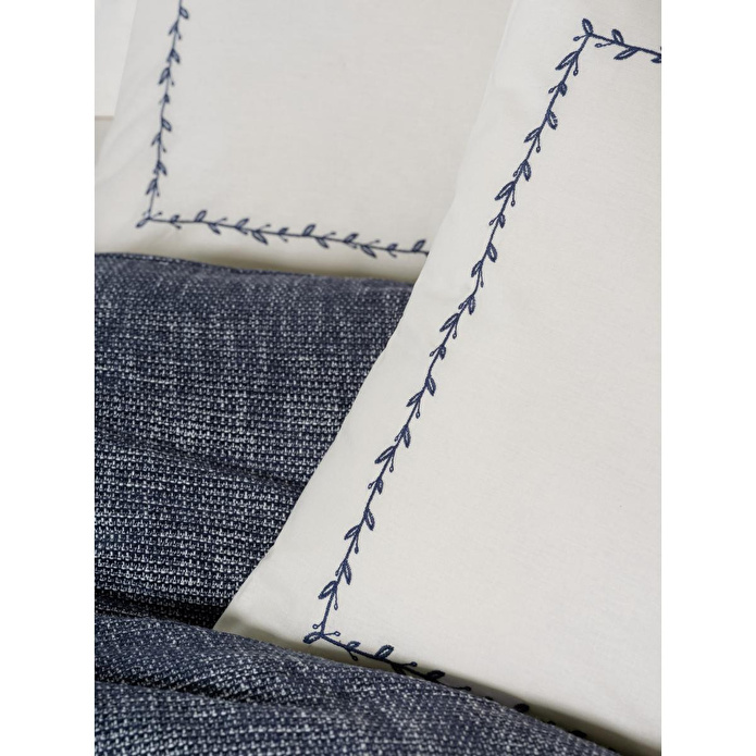 Cotton Box Embrova Şönil Çift Kişilik Yatak Örtüsü/pike Takımı Loom Lacivert