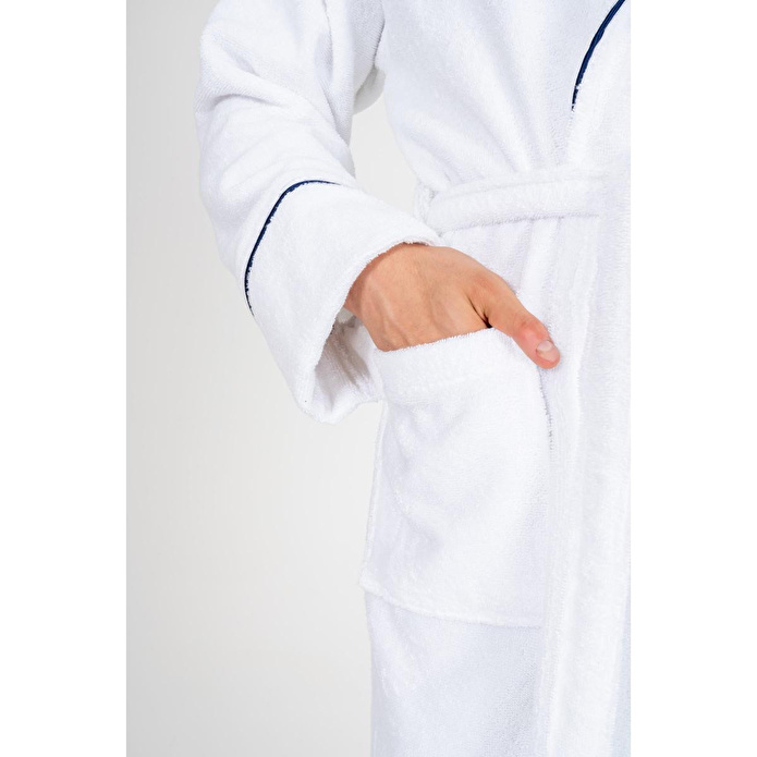 Cotton Box Classic Bornoz Seti Josina Beyaz Erkek L/xl