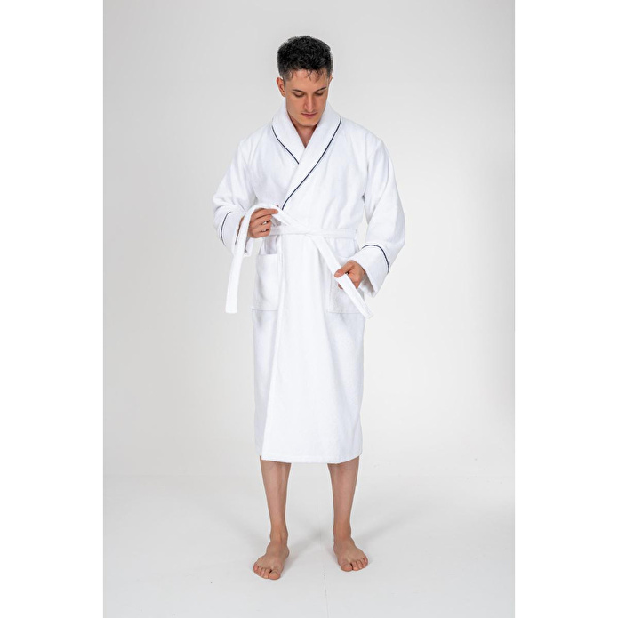 Cotton Box Classic Bornoz Seti Josina Beyaz Erkek L/xl