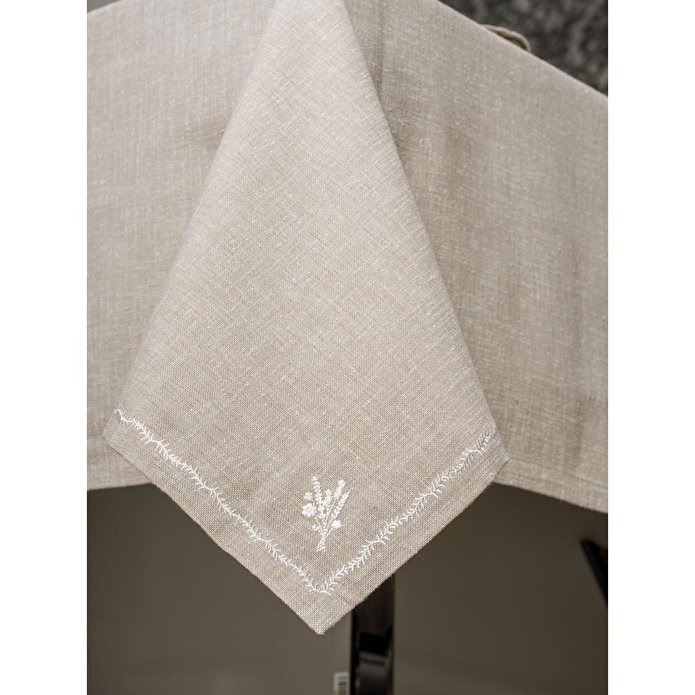 Cotton Box Keten Masa Örtüsü Takımı Pera Toprak 175x240