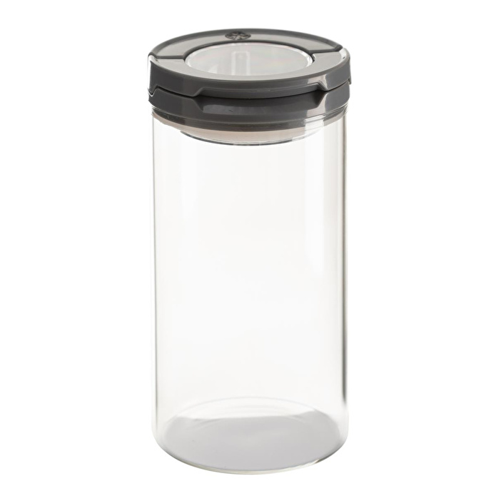 Mudo Home Cam Kavanoz Vakumlu Kapak Gri̇ 600 Ml