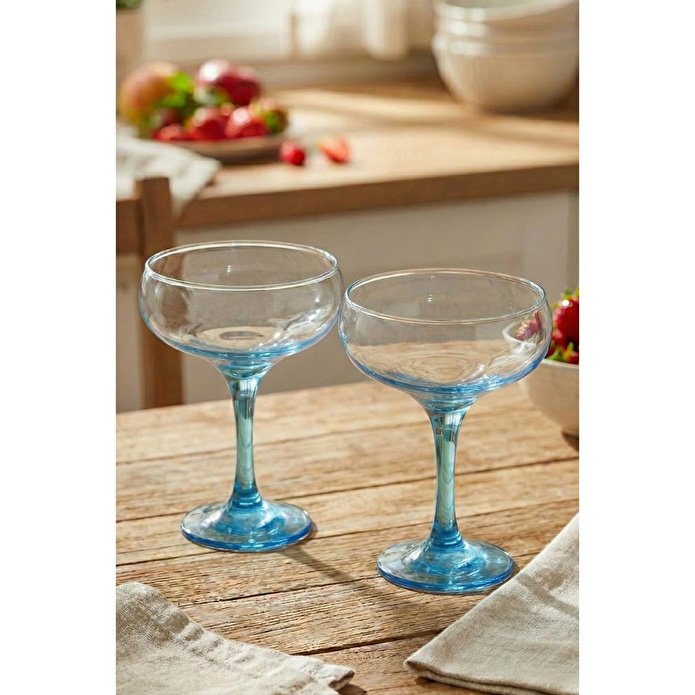 Rakle Marsilya 4'lü Cup Dondurmalık Seti Mavi-turkuaz 270 Cc