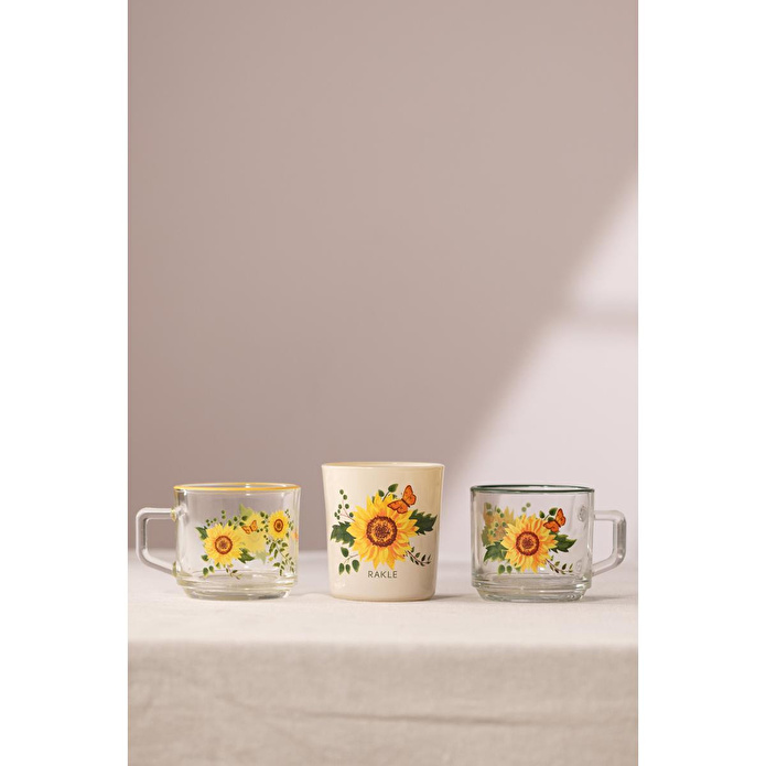 Rakle Sun Flower Stackable 3'lü Hediye Seti 180 Cc