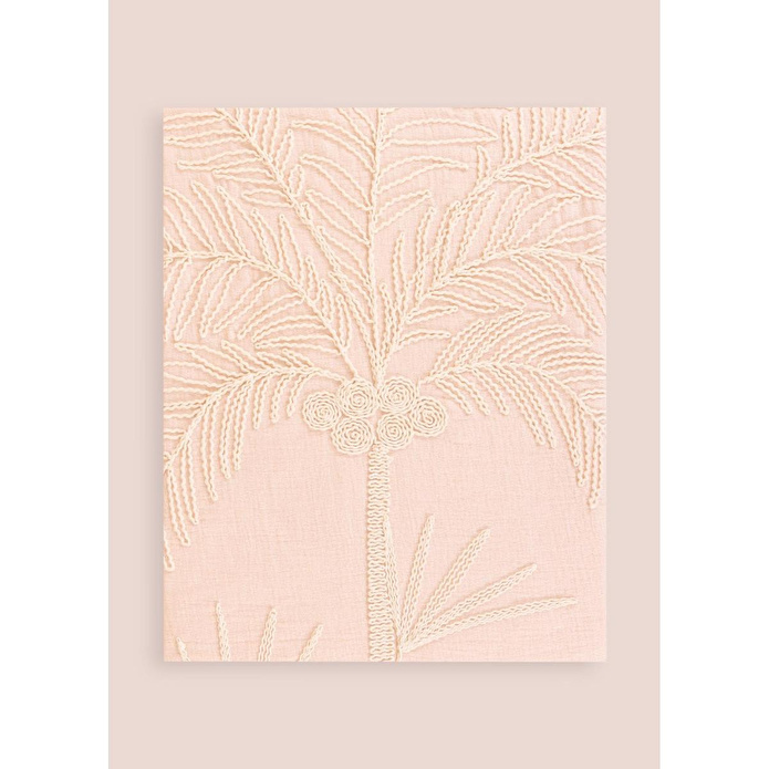 The Mia Throw Koltuk Şalı Püsküllü Pudra 170x130