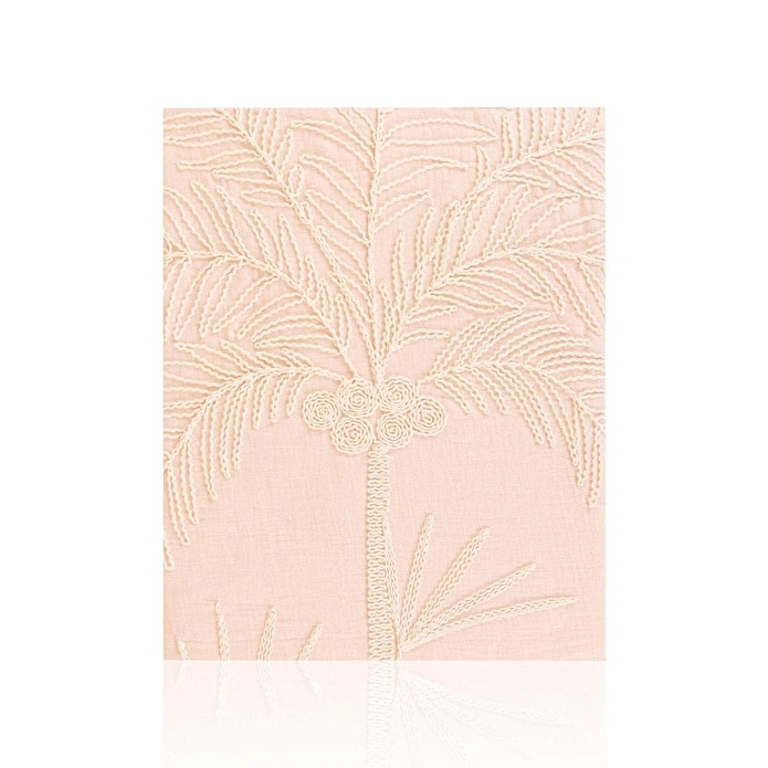 The Mia Throw Koltuk Şalı Püsküllü Pudra 170x130