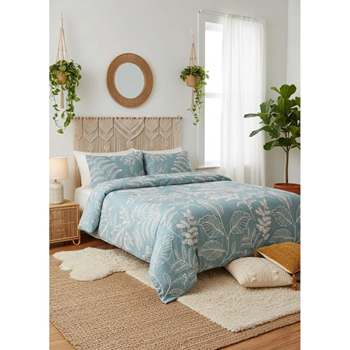 The Mia Çift Kişilik Yatak Örtüsü Seti 3 Parça Yeşil