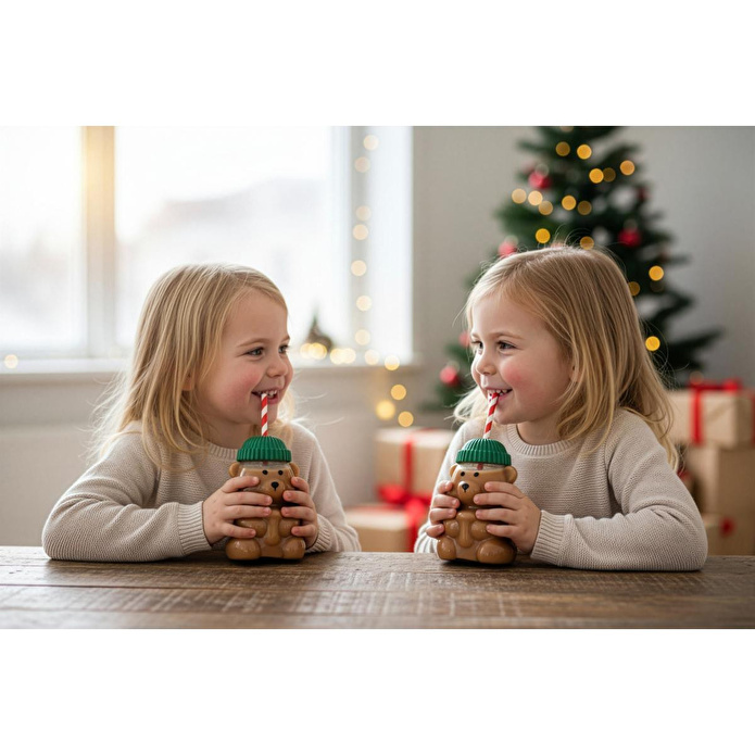 Cornella Bear Cam Barista Soğuk Ayıcıklı İçecek Bardağı 550 Ml