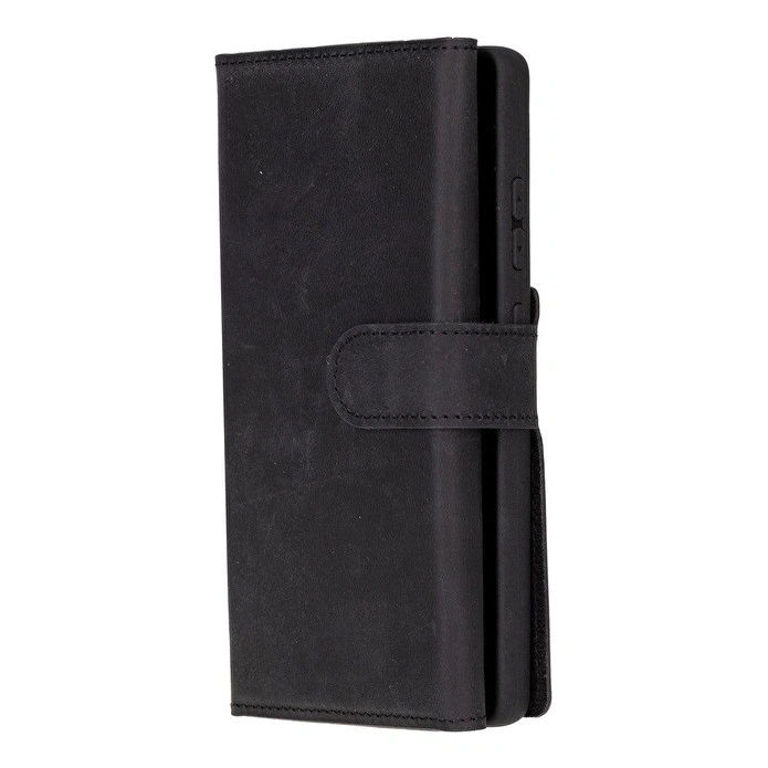 Bloominbag Valeno Onyx Black Deri Wallet Case Samsung Galaxy S25 Ultra (6.9