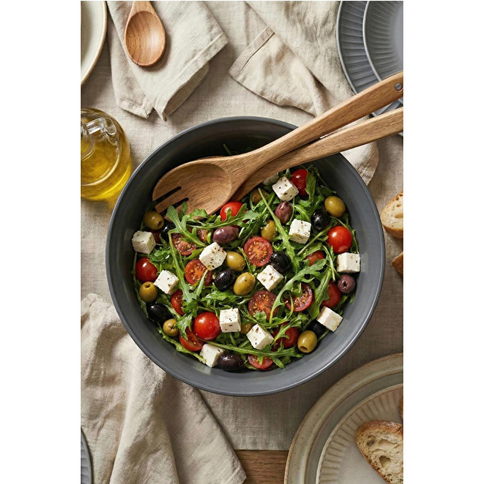 Vienev 3'lü 2 Litre Plastik Karıştırma Ve Saklama Kase Seti Antrasit