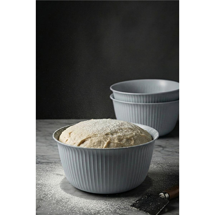 Vienev 3'lü 5 Litre Plastik Karıştırma Ve Saklama Kase Seti Gri