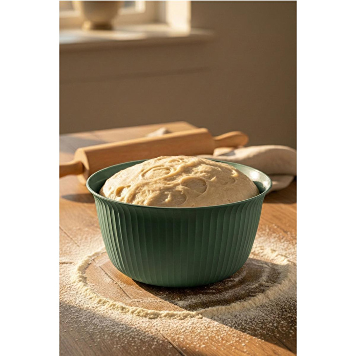 Vienev 3'lü 3 Litre Plastik Karıştırma Ve Saklama Kase Seti Yeşil