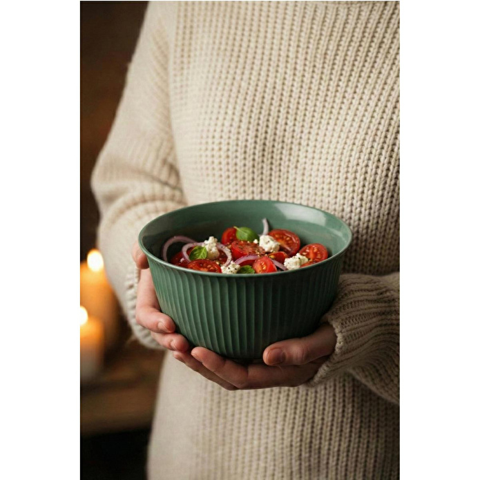 Vienev 3'lü 1 Litre Plastik Karıştırma Ve Saklama Kase Seti Yeşil