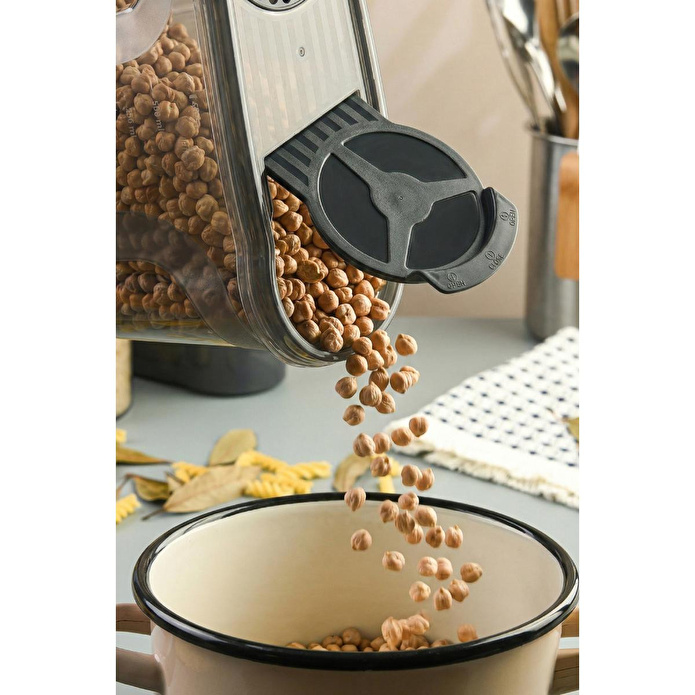 Vienev 3'lü Çift Kapaklı Erzak Saklama Kabı Seti 1x(1400-2150-2900 Ml) Antrasit