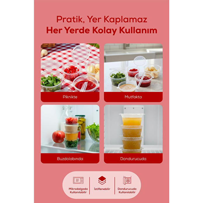 Vienev 1’li Dondurucuya Uygun Saklama Kabı – 80 Ml İlik, Tavuk Suyu, Sos Ve İlaç Saklama Kabı