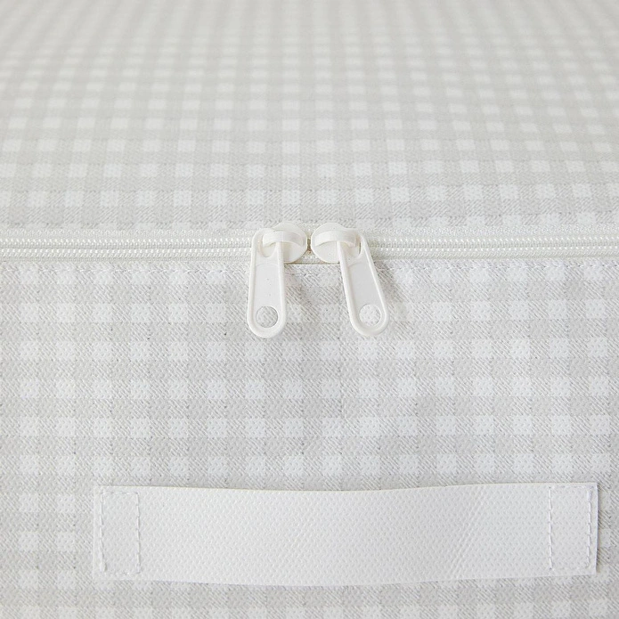 Home Wave 8'li Büyük Boy Gri Pötikare Baza Altı Hurç Set 62 X 46 X 22 Cm