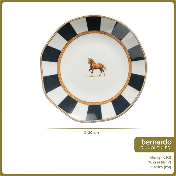 Bernardo Natural 6 Parça Pasta Takımı