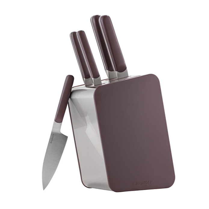 Berghoff Home Elements 6lı Bıçak Bloğu Seti Peppercorn