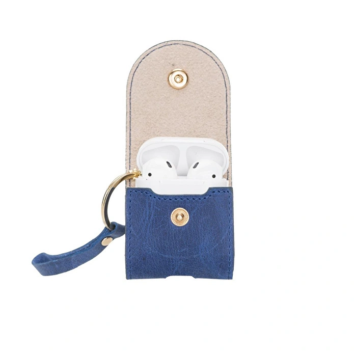 Bloominbag Aurel Cadet Ocean Charm Hakiki Deri Airpods Kılıfı – Airpods 1 & 2 Uyumlu