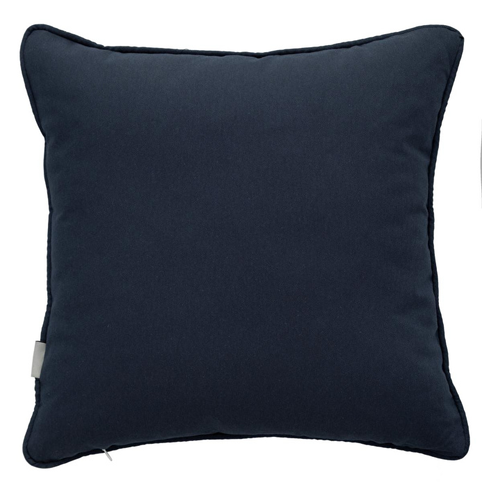 Mudo Home Mari̇n Fish Nakişli Kirlent Beyaz Laci̇vert 50x50 Cm