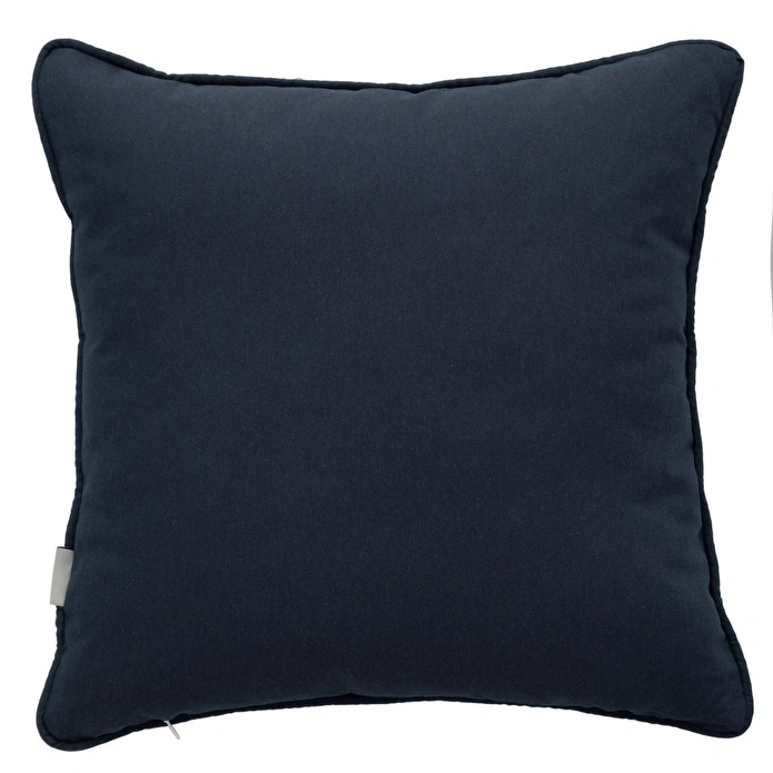 Mudo Home Mari̇n Crab Nakişli Kirlent Beyaz Laci̇vert 50x50 Cm