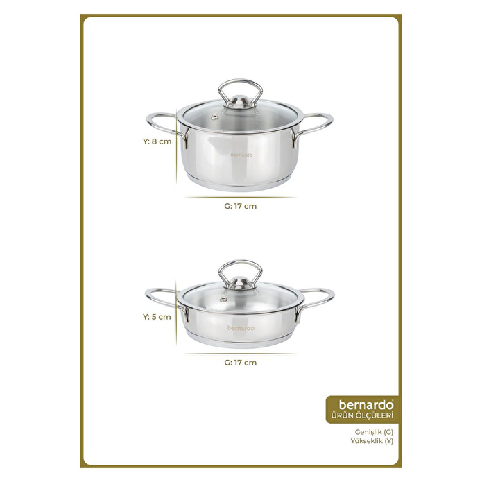 Bernardo Pera 4 Parça Pişir Sakla Tencere Seti