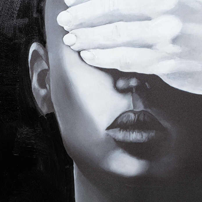 Mudo Home Abstract Women In Black Yağli Boya Tablo 120x120cm