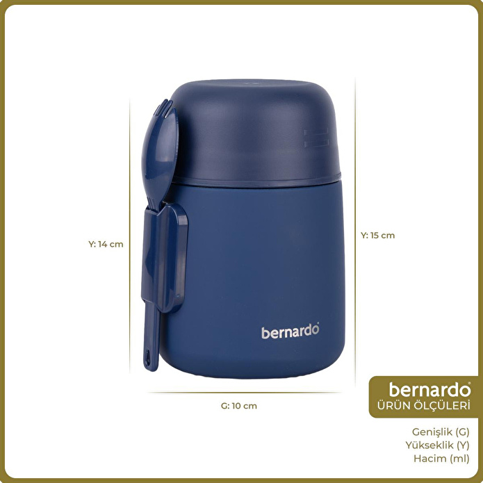 Bernardo Duo Yemek Termosu 500 Ml Lacivert