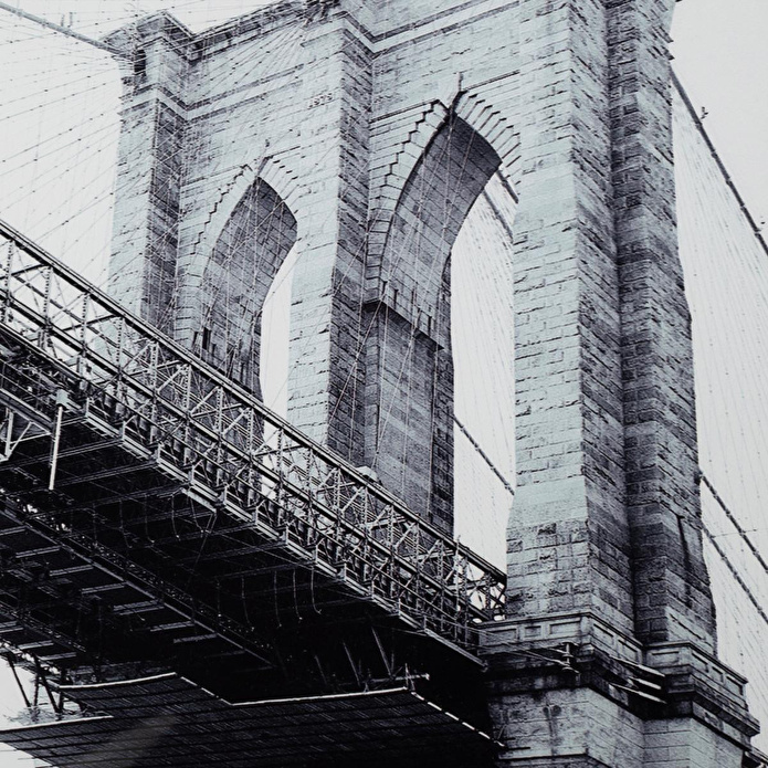 Mudo Home Brooklyn Bridge Çerçeveli̇ Cam Tablo 60x90cm