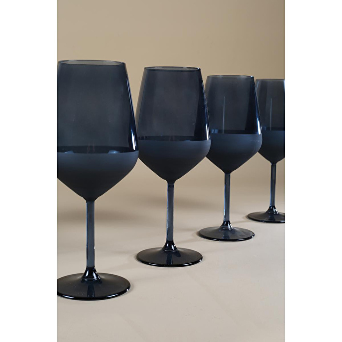 Rakle Matte 4'lü Kadeh Seti Mavi 490 Cc