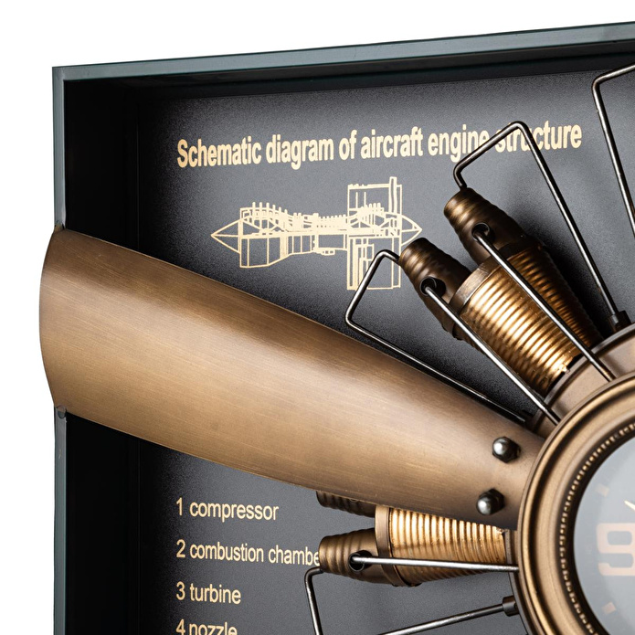 Mudo Home Elica Gold Duvar Saati̇ 80x15x96cm