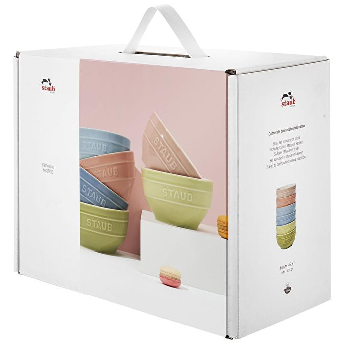 Staub Seramik Kase Seti, 6 Parça, Makaron Renkleri