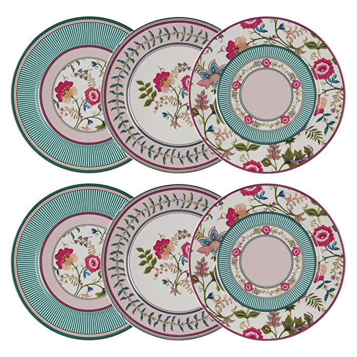 Lucky Art Florine Bone 27 Cm 6lı Tabak Seti