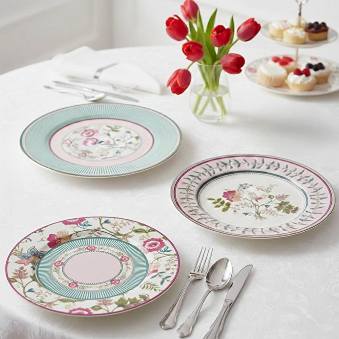 Lucky Art Florine Bone 27 Cm 6lı Tabak Seti