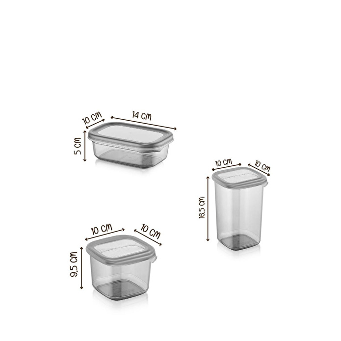 Vienev 18li Baharat Saklama Kabı Seti Avantajlı Paket 6x 0,40, 0,45, 0,55 Litre Etiketli Kaşıklı Süper Set Şeffaf