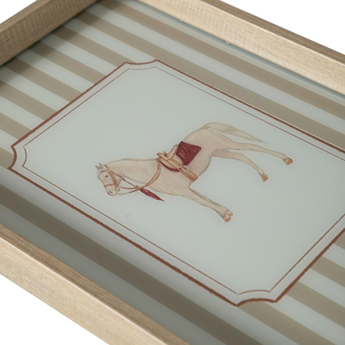 Mudo Home Horse Dekorati̇f Tepsi̇ 31x42 Cm