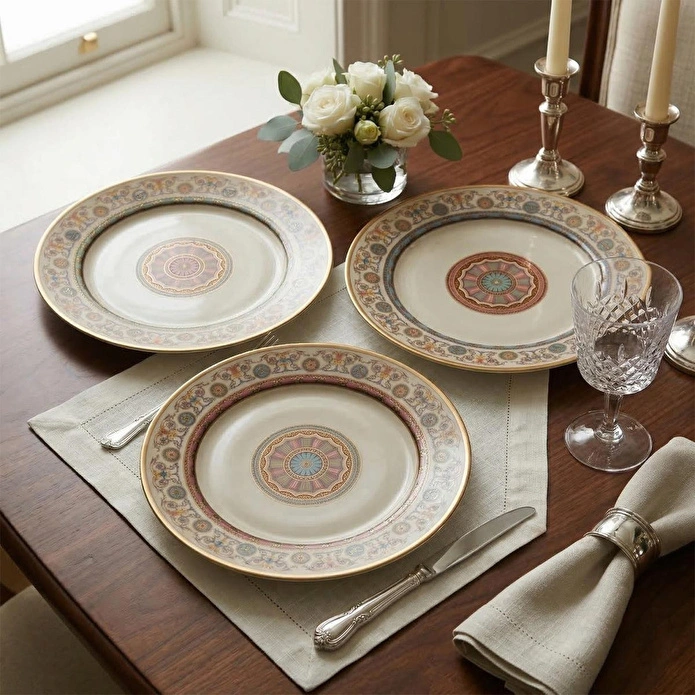 Lucky Art Rosea Bone 27 Cm 6li Tabak Seti