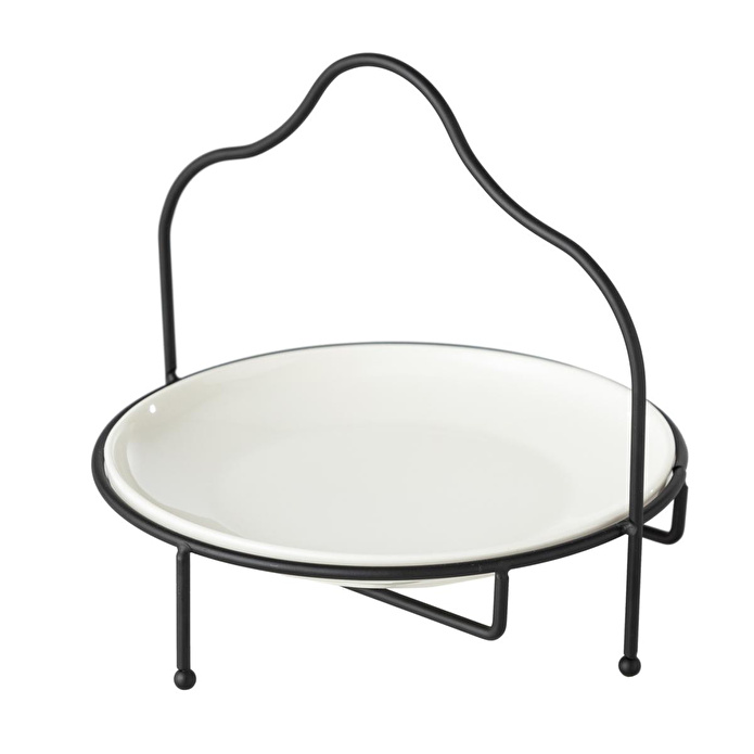 Mudo Home Gurme Standli Sunum 22cm - Si̇yah