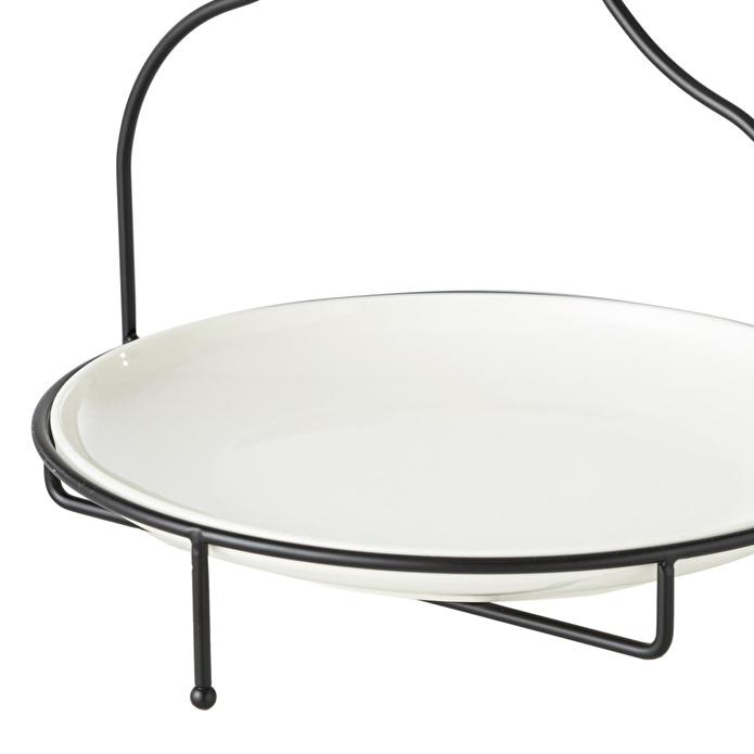 Mudo Home Gurme Standli Sunum 28cm - Si̇yah