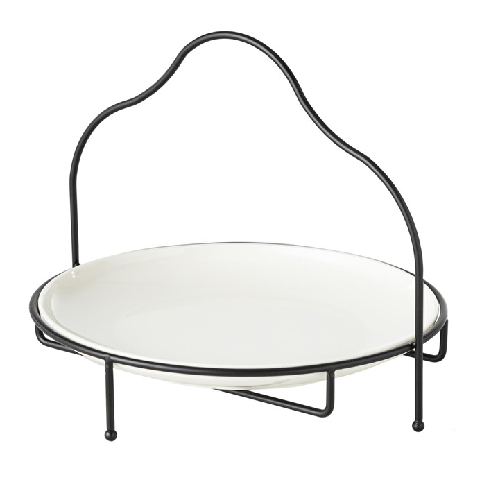 Mudo Home Gurme Standli Sunum 28cm - Si̇yah