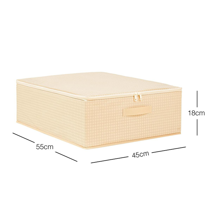 Home Wave Bej Pötikare Destekli Kutu Hurç 45 X 55 X 18 Cm