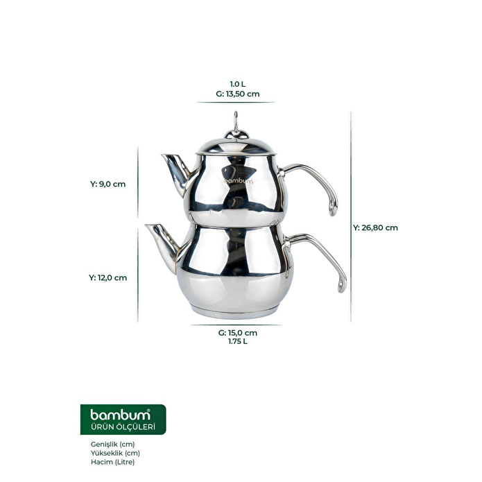 Bambum Rose 10 Parça Çelik Tencere Takımı