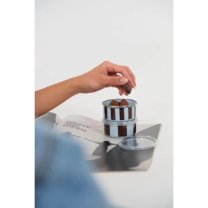 Emaylabxpeppythings Berry Emaye 4’lü Kapaklı Kase Çerezlik, Kahvaltılık, Reçellik, Zeytinlik, Sunumluk Seti 8cm 200 Ml