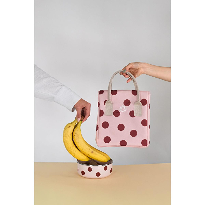 Emaylabxpeppythings Cherry 3’lü Set – Emaye Saklama Kabı, Emaye Kahvaltılık & Termal Taşıma Çantası 10 Litre