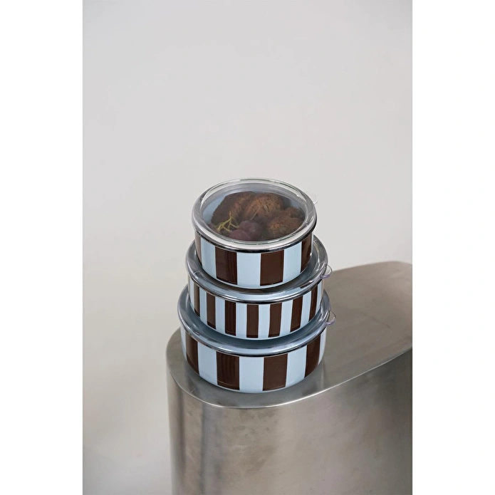 Emaylabxpeppythings Berry Emaye Üçlü Saklama Kabı Seti (ocaklarda Kullanilabi̇li̇r)