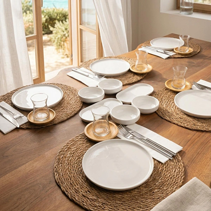 Bernardo Lily 12 Parça Kahvaltı Takımı Beyaz