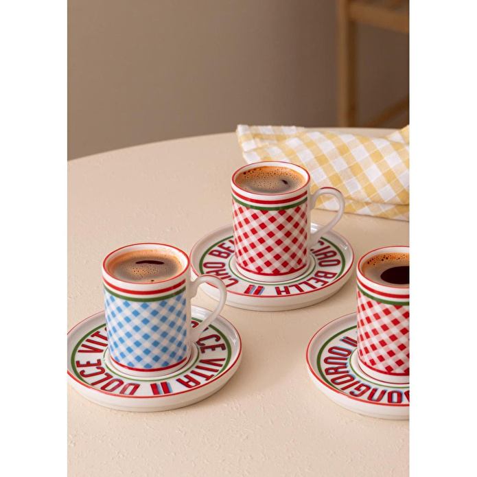 The Mia Cucina Türk Kahvesi Fincan Takımı 6 Kişilik