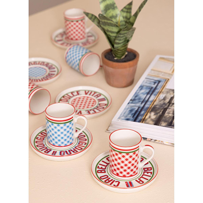 The Mia Cucina Türk Kahvesi Fincan Takımı 6 Kişilik