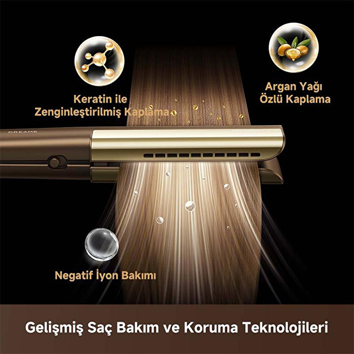 Dreame Aero Straight Şarjlı Saç Düzleştirici, Altın