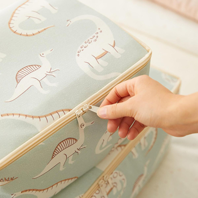 Ocean Home Textile 4'lü Çocuk Odası Dinozor Hurç Set 2 Adet 30 X 22 X 18 / 2 Adet 52 X 28 X 21 Cm