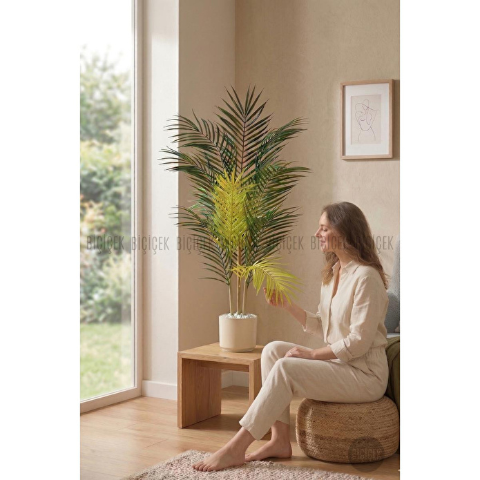 Biçiçek 110 Cm 3 Gövdeli Yapay Areka Ağacı
